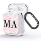 Personalised Pinky Marble Initials AirPods Glitter Case Side Image