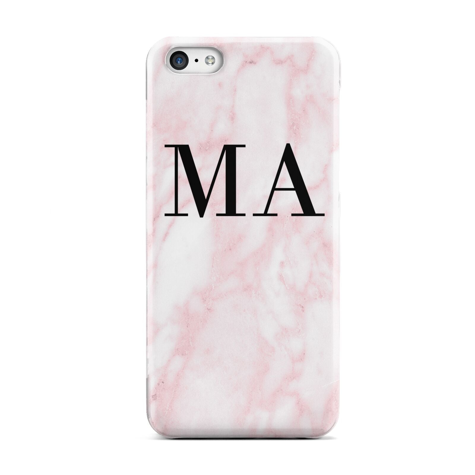 Personalised Pinky Marble Initials Apple iPhone 5c Case