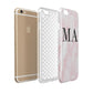 Personalised Pinky Marble Initials Apple iPhone 6 3D Tough Case Expanded view
