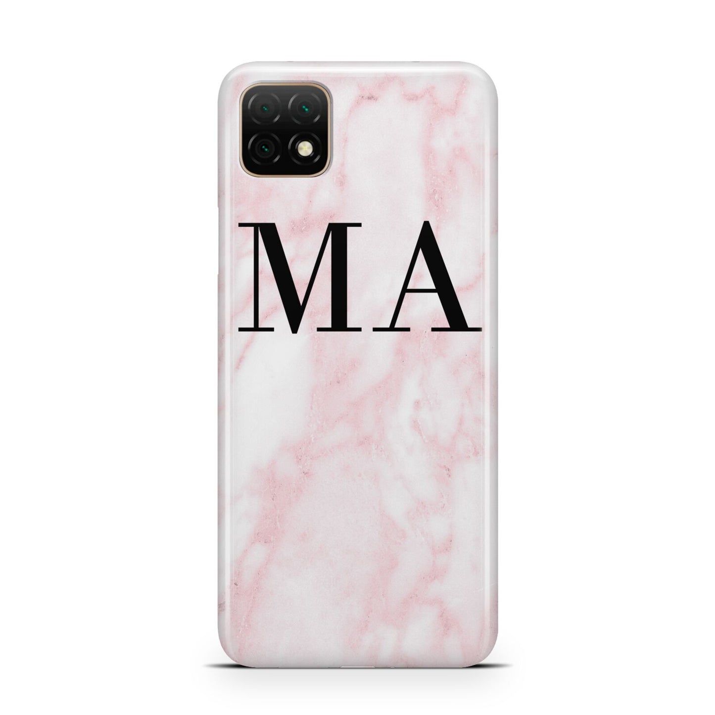 Personalised Pinky Marble Initials Huawei Enjoy 20 Phone Case