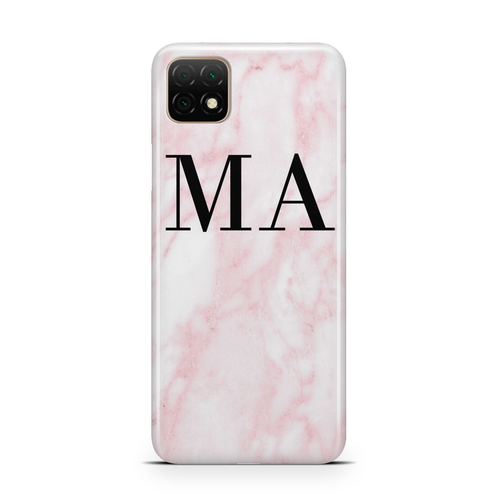 Personalised Pinky Marble Initials Huawei Enjoy 20 Phone Case