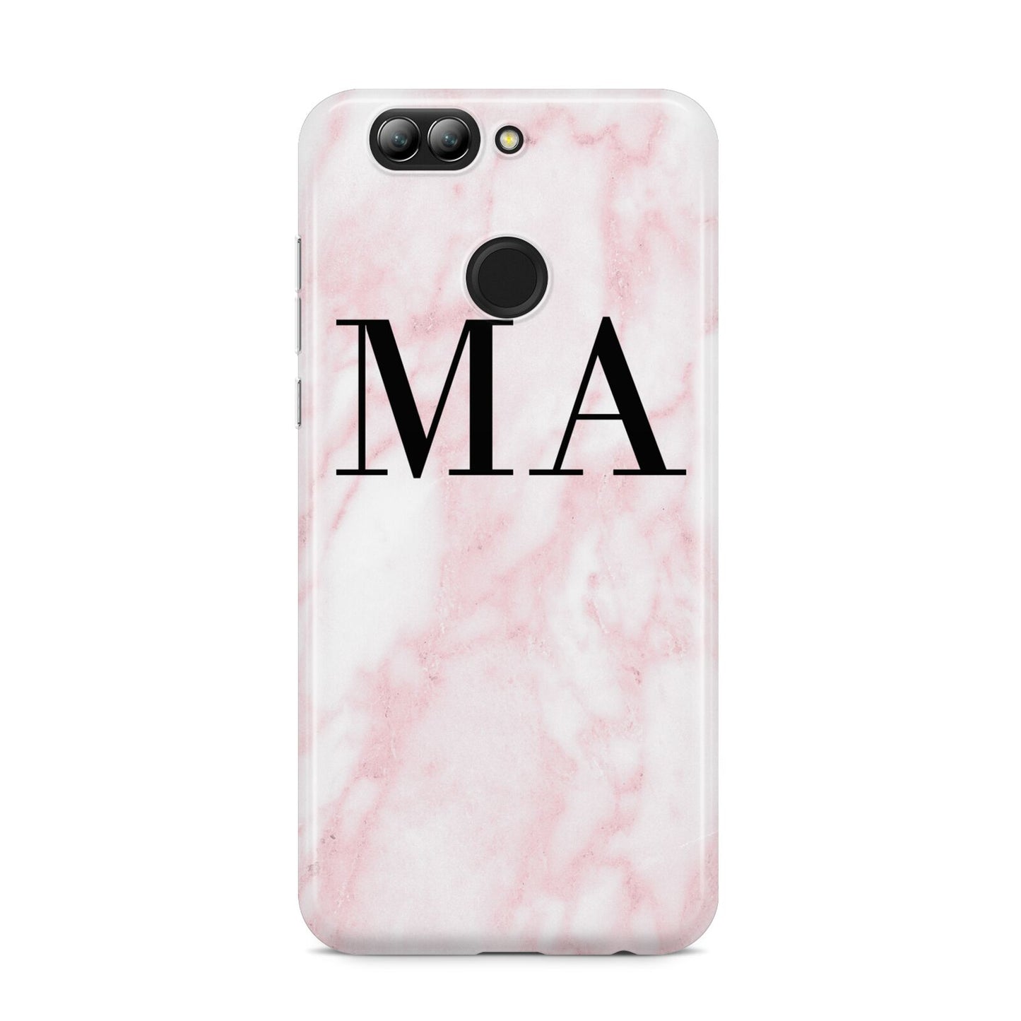 Personalised Pinky Marble Initials Huawei Nova 2s Phone Case