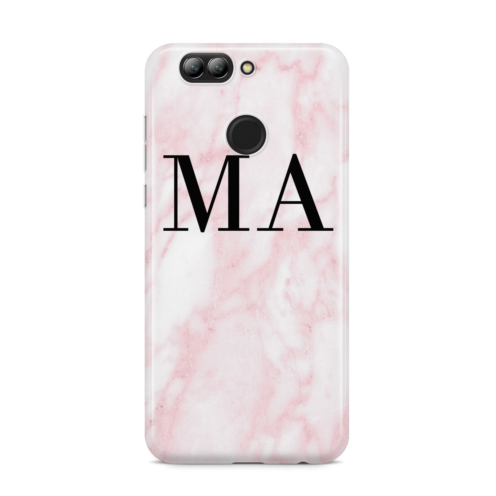 Personalised Pinky Marble Initials Huawei Nova 2s Phone Case