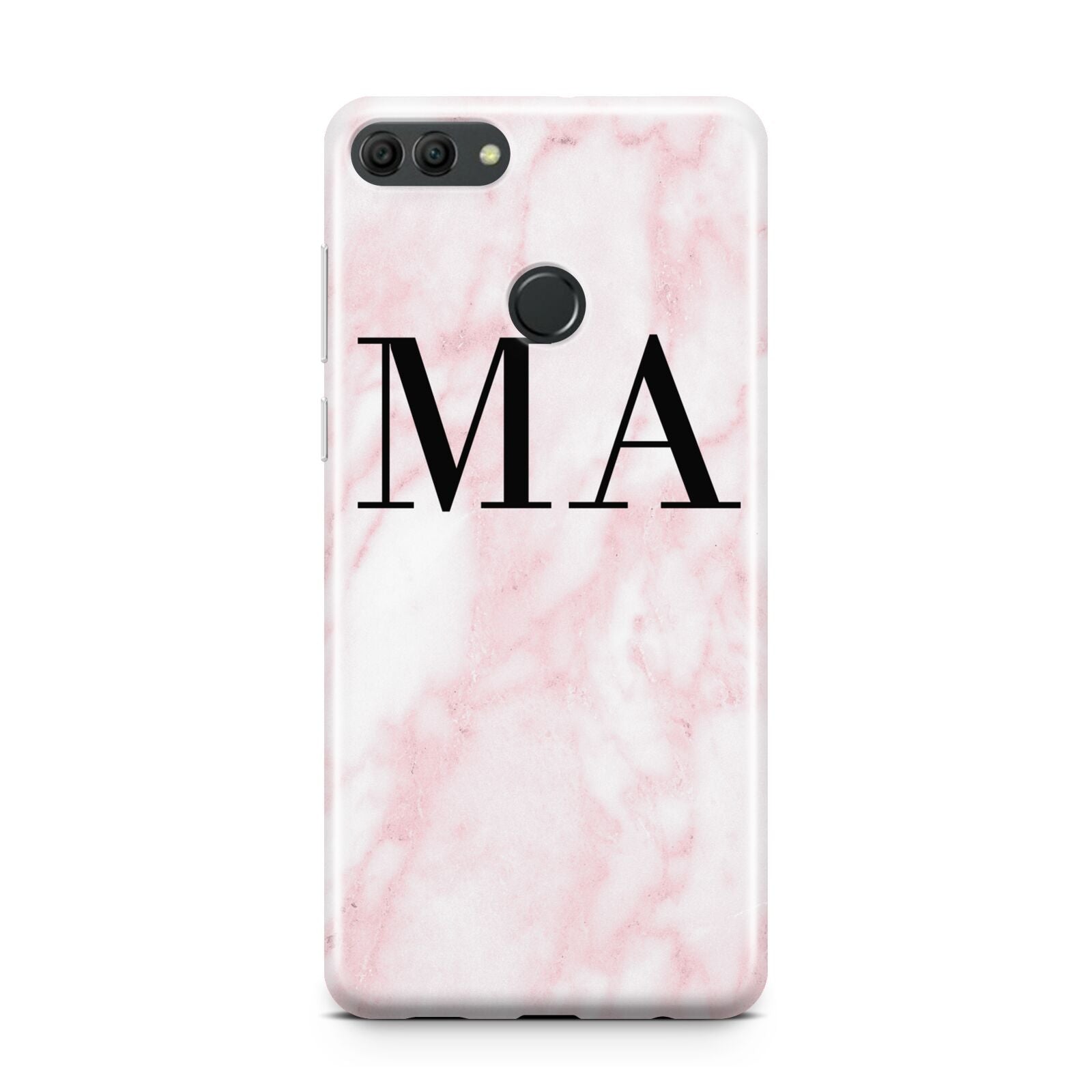 Personalised Pinky Marble Initials Huawei Y9 2018
