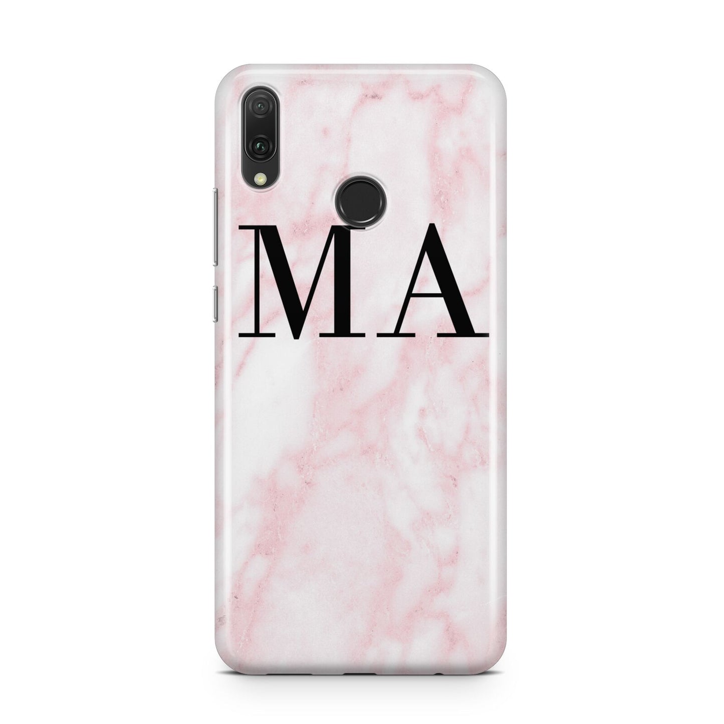 Personalised Pinky Marble Initials Huawei Y9 2019