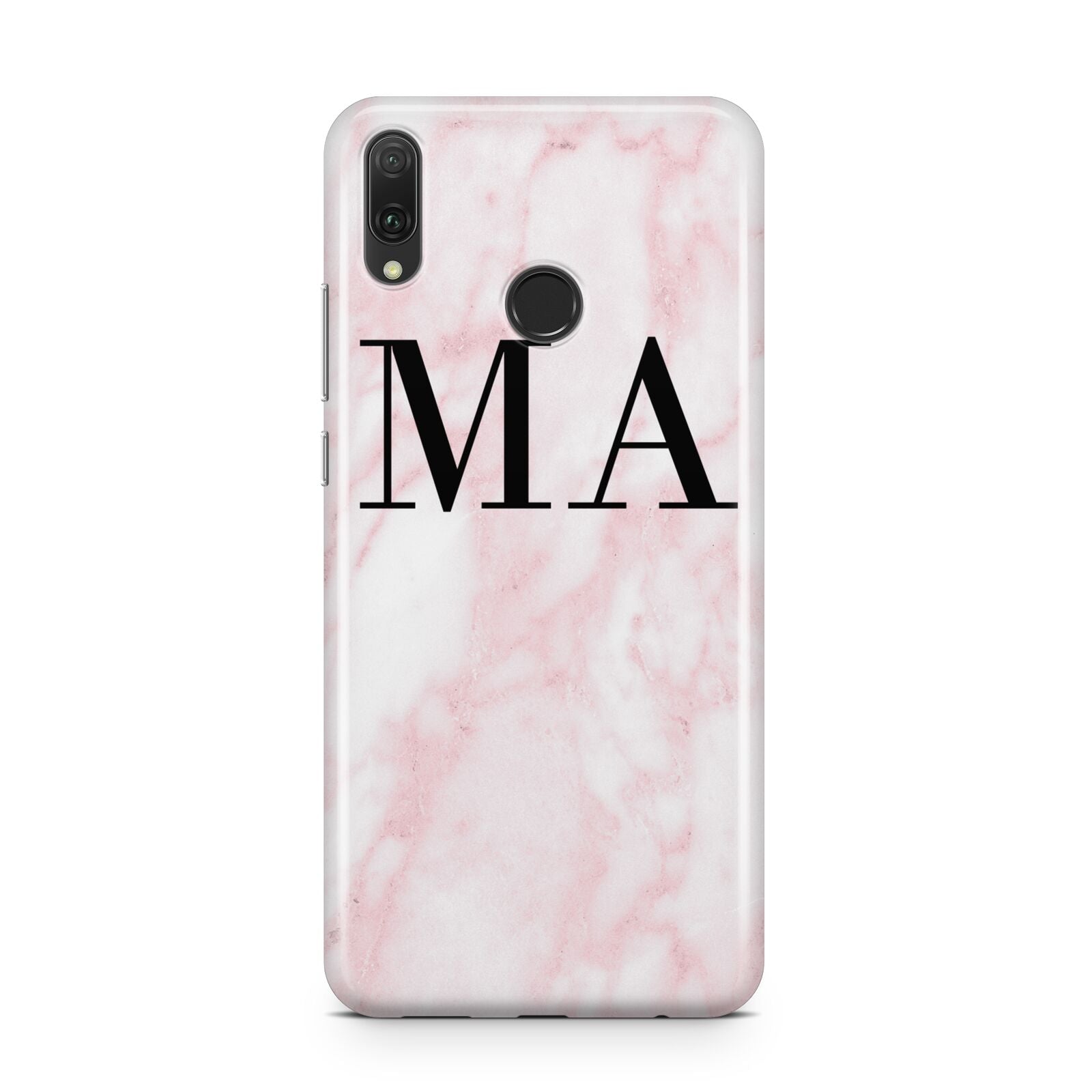 Personalised Pinky Marble Initials Huawei Y9 2019