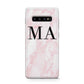 Personalised Pinky Marble Initials Protective Samsung Galaxy Case