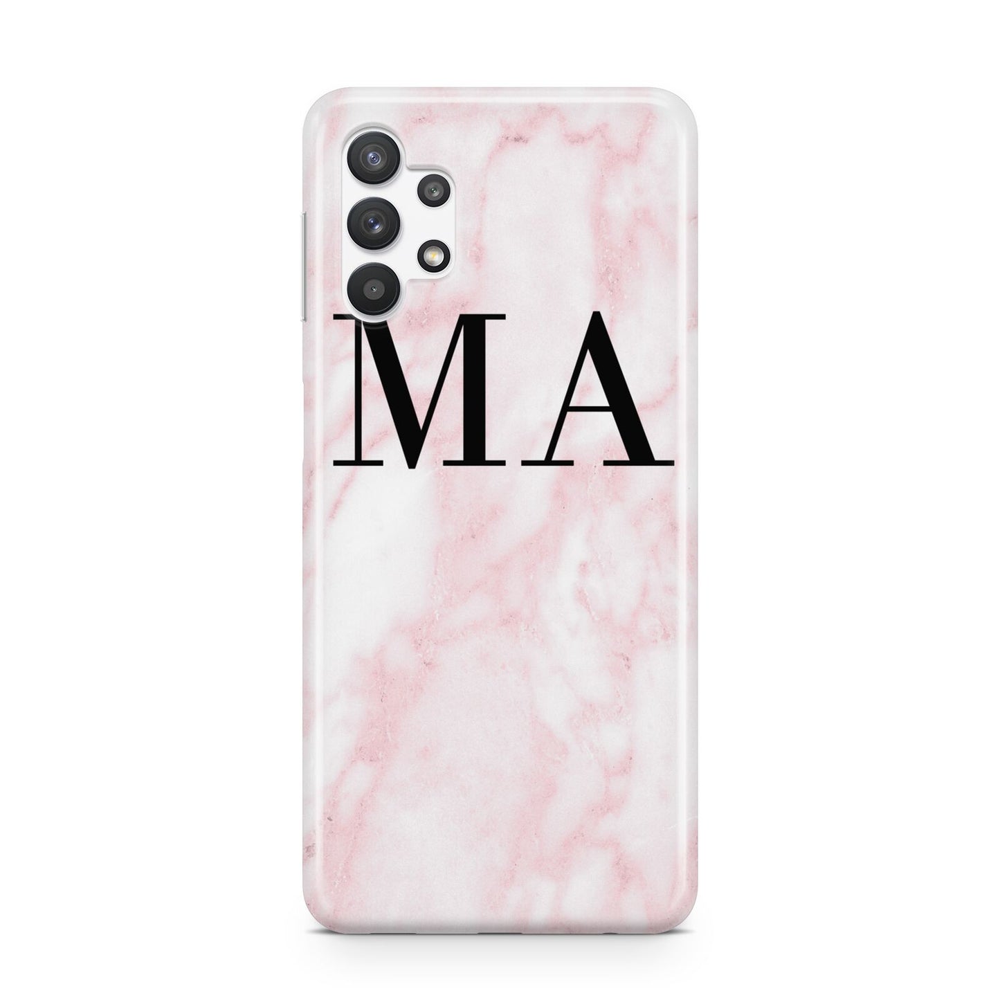 Personalised Pinky Marble Initials Samsung A32 5G Case