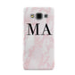 Personalised Pinky Marble Initials Samsung Galaxy A3 Case
