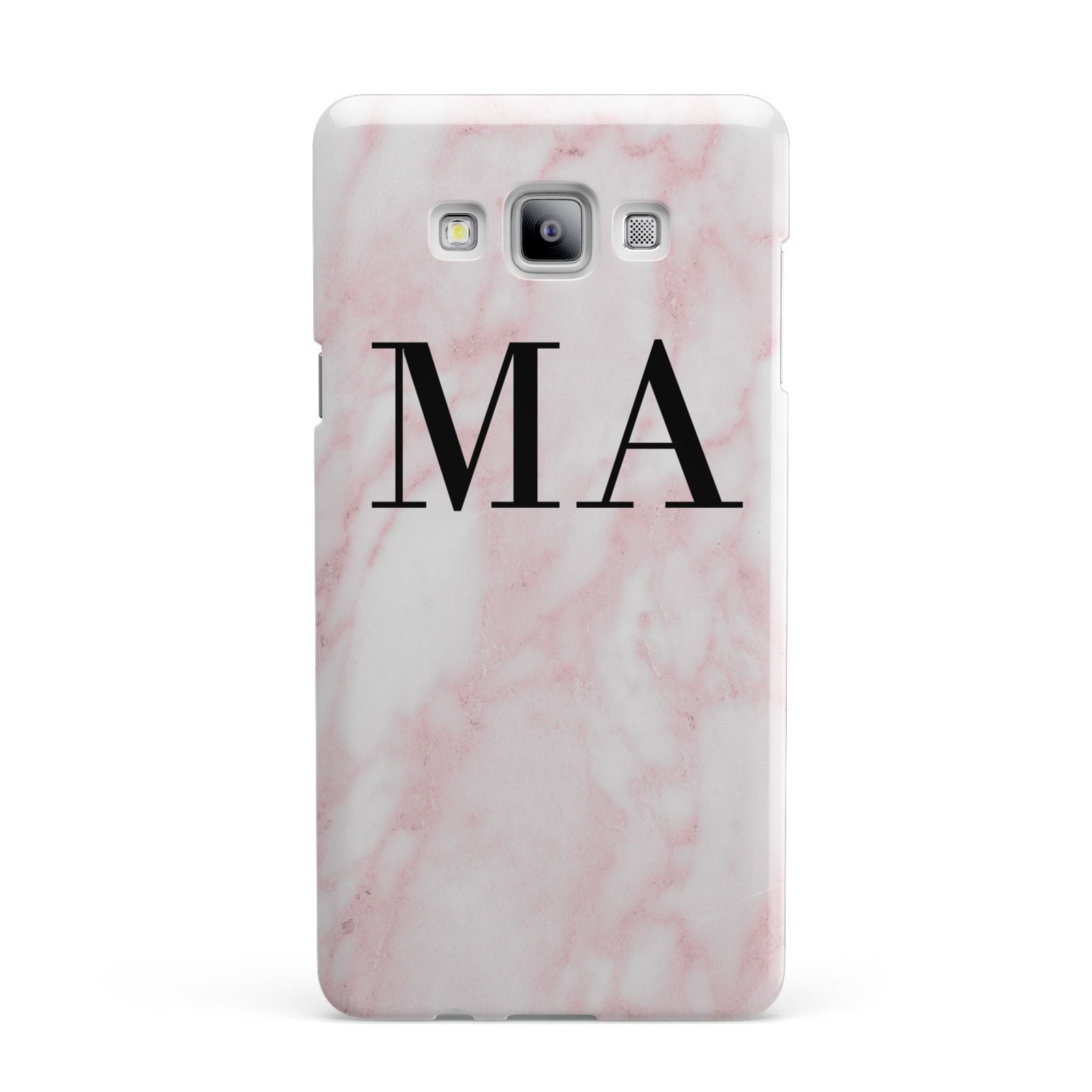 Personalised Pinky Marble Initials Samsung Galaxy A7 2015 Case