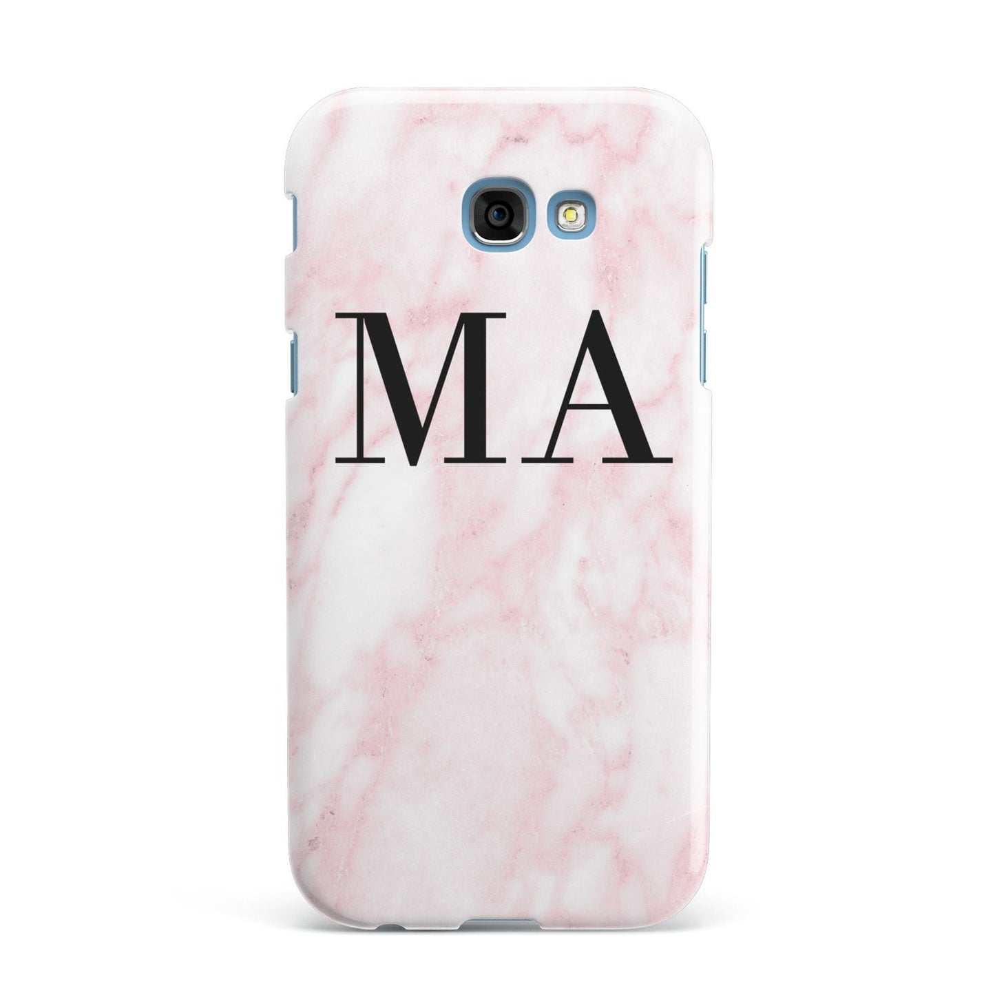 Personalised Pinky Marble Initials Samsung Galaxy A7 2017 Case