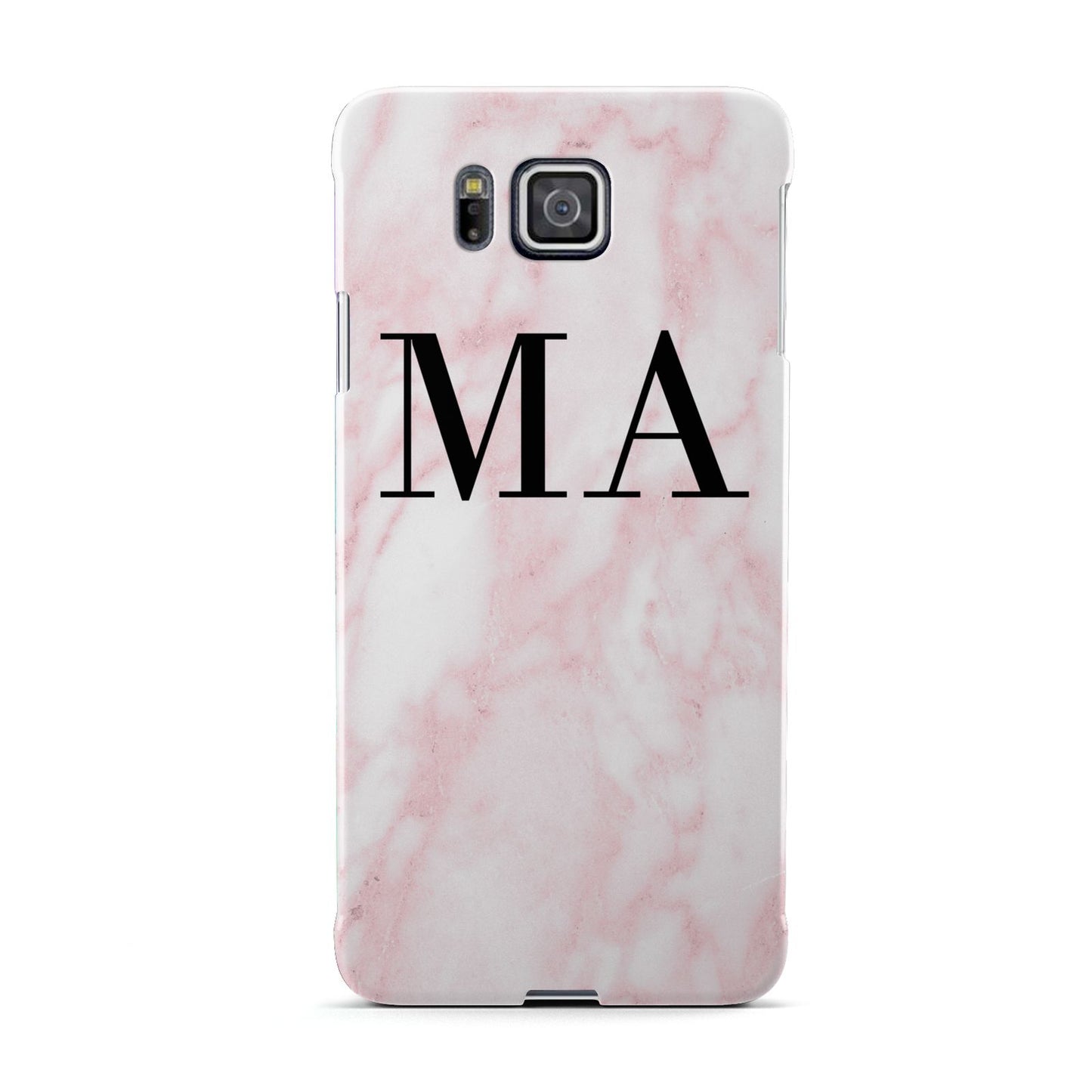 Personalised Pinky Marble Initials Samsung Galaxy Alpha Case