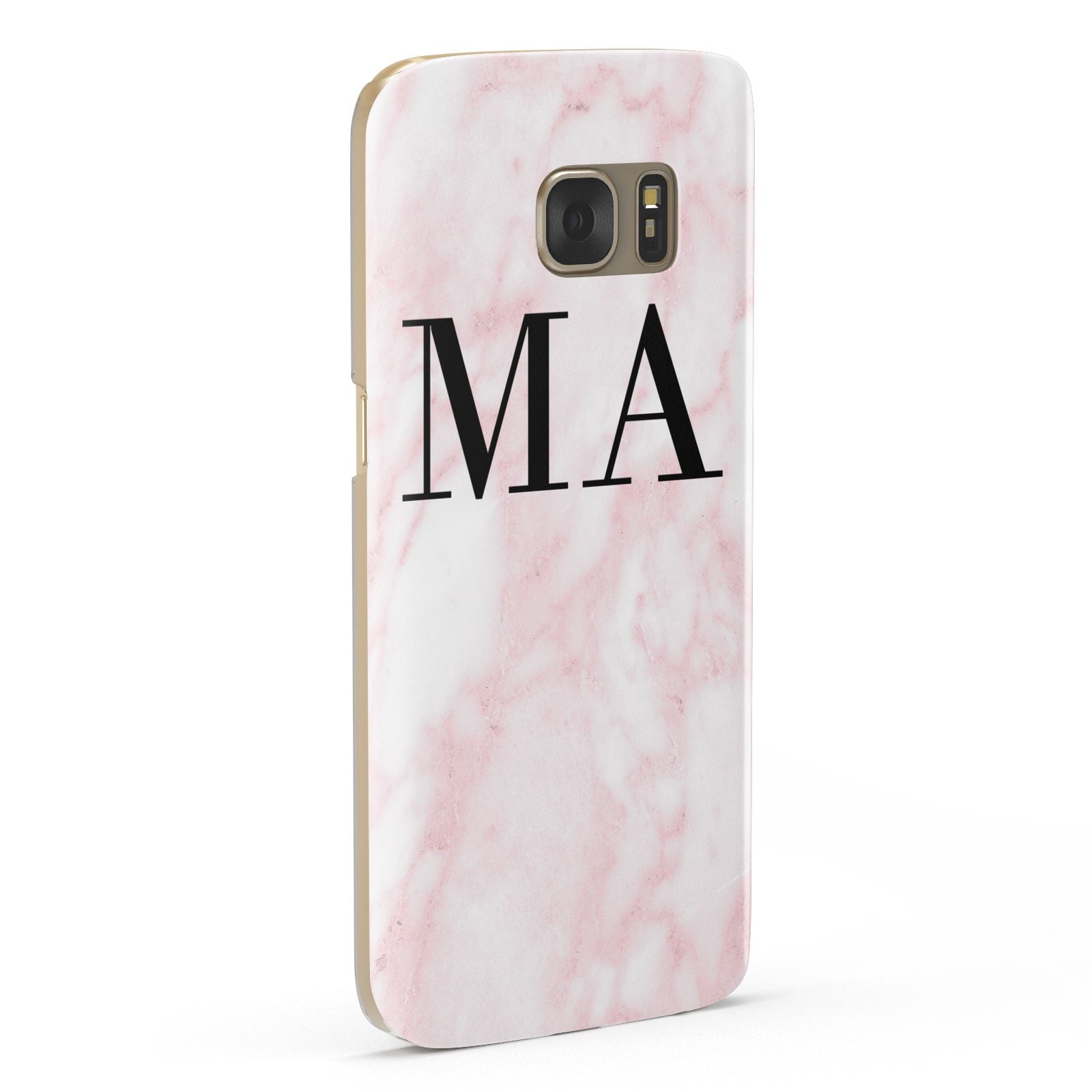 Personalised Pinky Marble Initials Samsung Galaxy Case Fourty Five Degrees