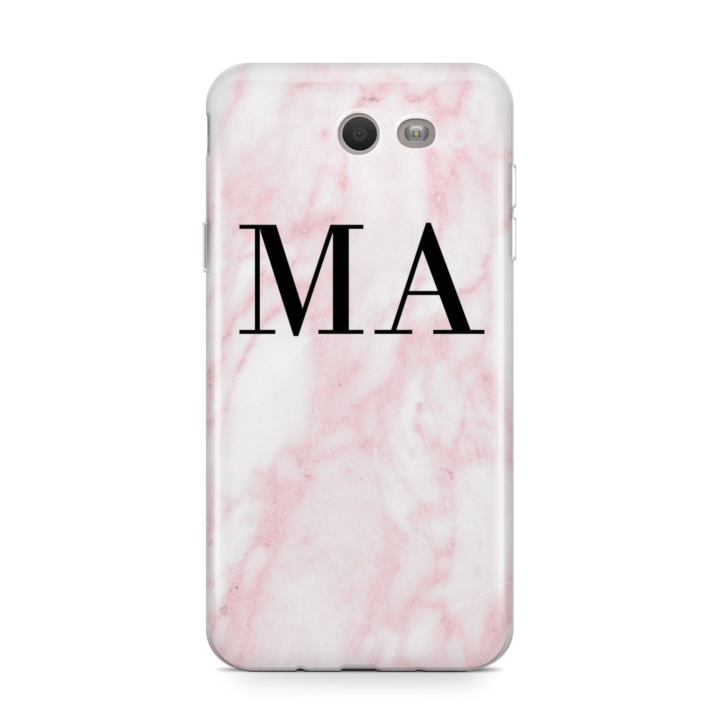Personalised Pinky Marble Initials Samsung Galaxy J7 2017 Case