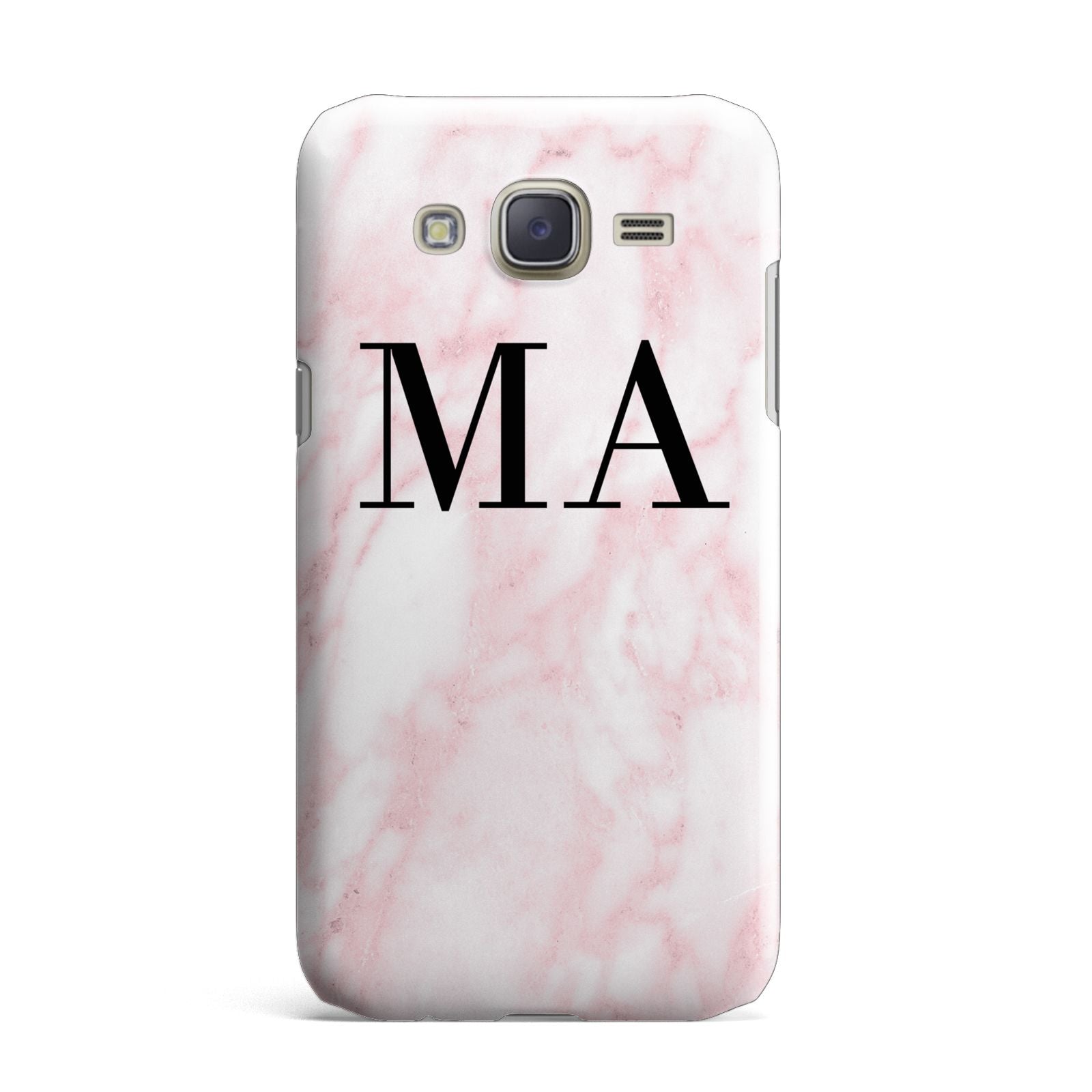 Personalised Pinky Marble Initials Samsung Galaxy J7 Case