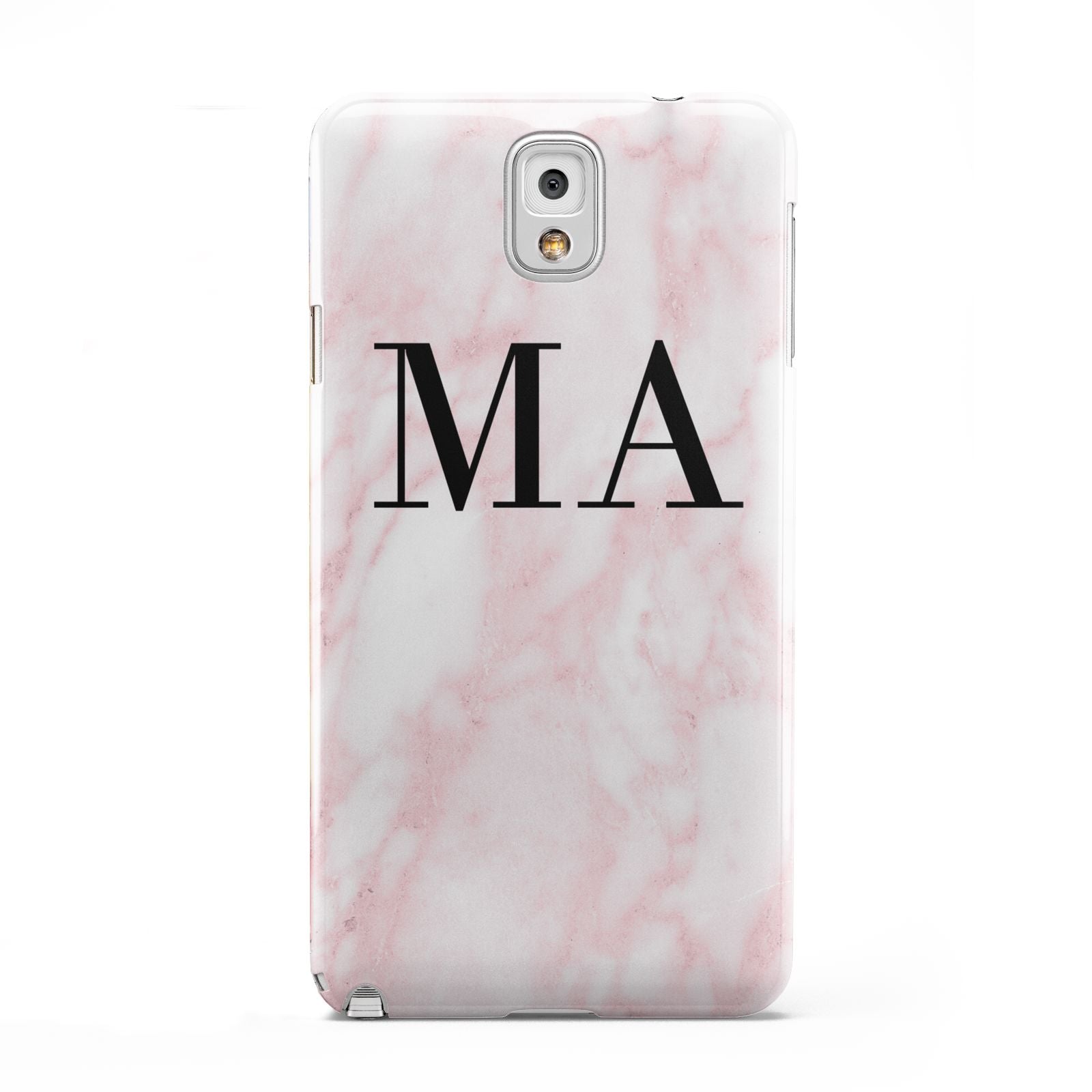 Personalised Pinky Marble Initials Samsung Galaxy Note 3 Case