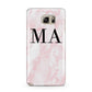 Personalised Pinky Marble Initials Samsung Galaxy Note 5 Case