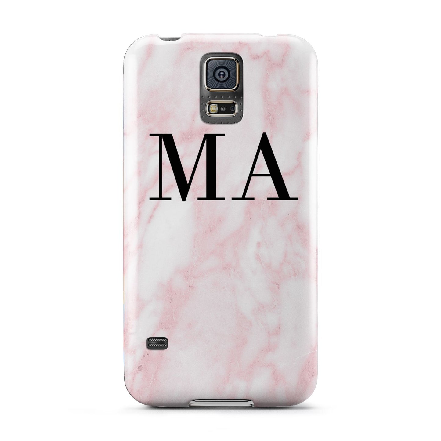 Personalised Pinky Marble Initials Samsung Galaxy S5 Case