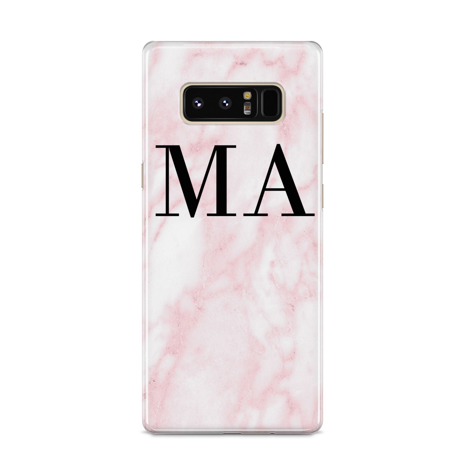 Personalised Pinky Marble Initials Samsung Galaxy S8 Case
