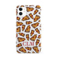 Personalised Pizza Initials Clear iPhone 11 3D Snap Case