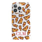 Personalised Pizza Initials Clear iPhone 13 Pro Full Wrap 3D Snap Case