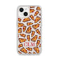 Personalised Pizza Initials Clear iPhone 14 Clear Tough Case Starlight