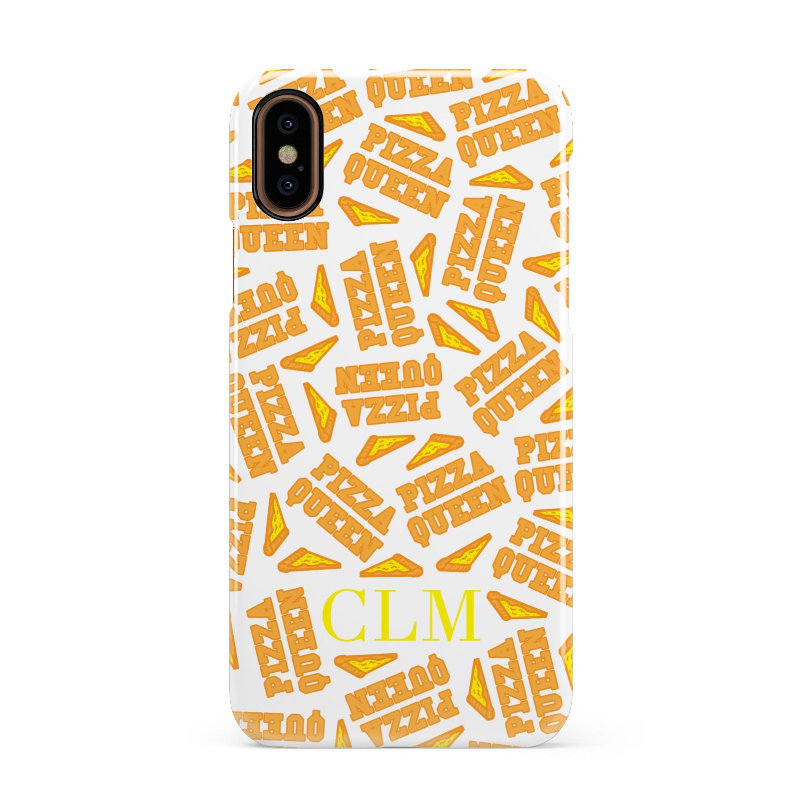 Personalised Pizza Queen Initials Apple iPhone XS 3D Snap Case