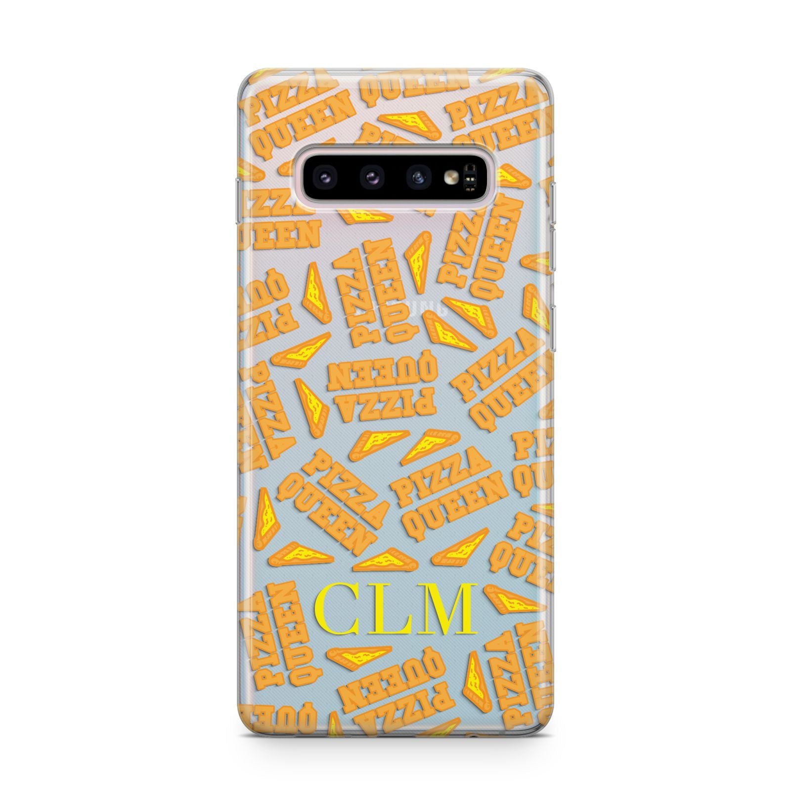 Personalised Pizza Queen Initials Samsung Galaxy S10 Plus Case