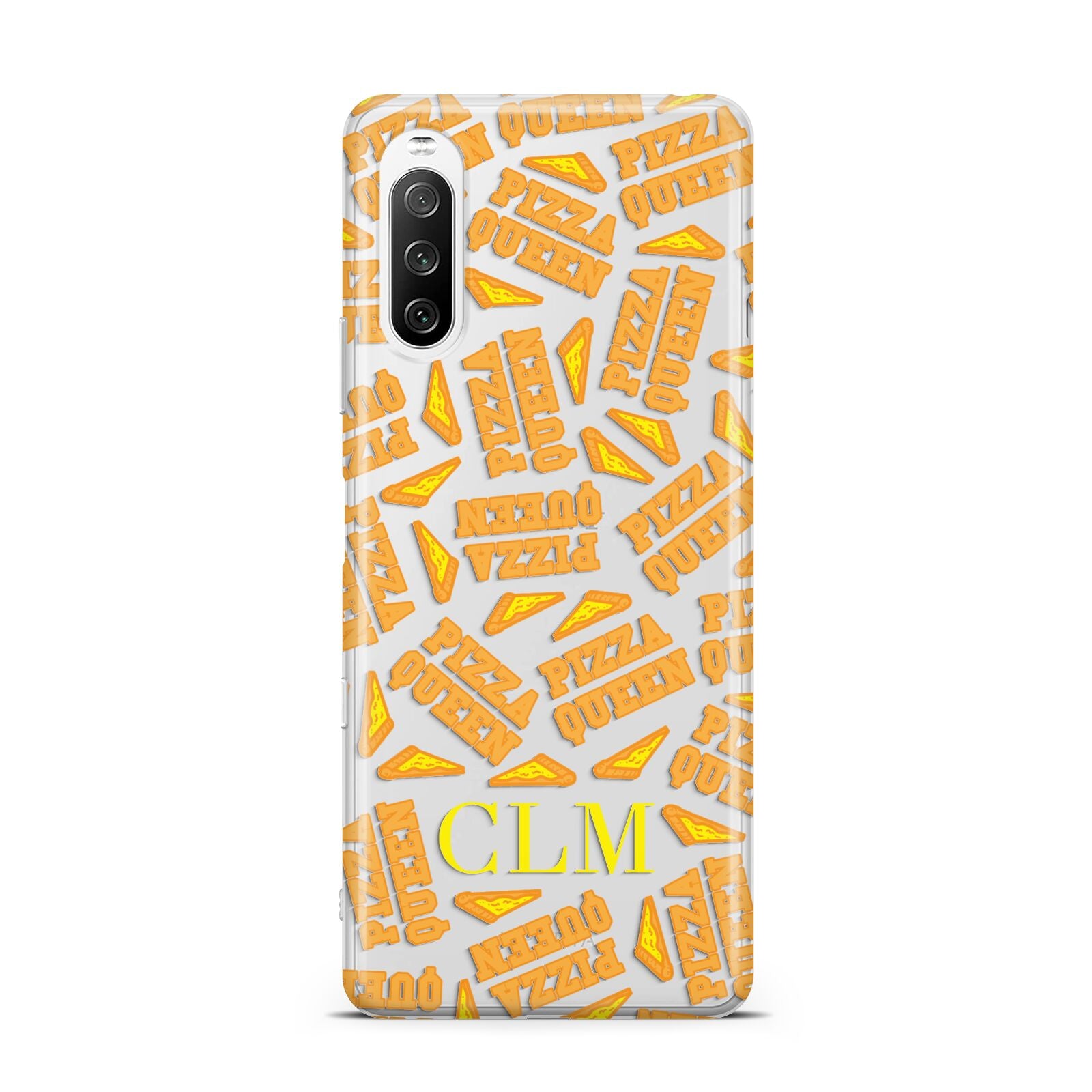 Personalised Pizza Queen Initials Sony Xperia 10 III Case