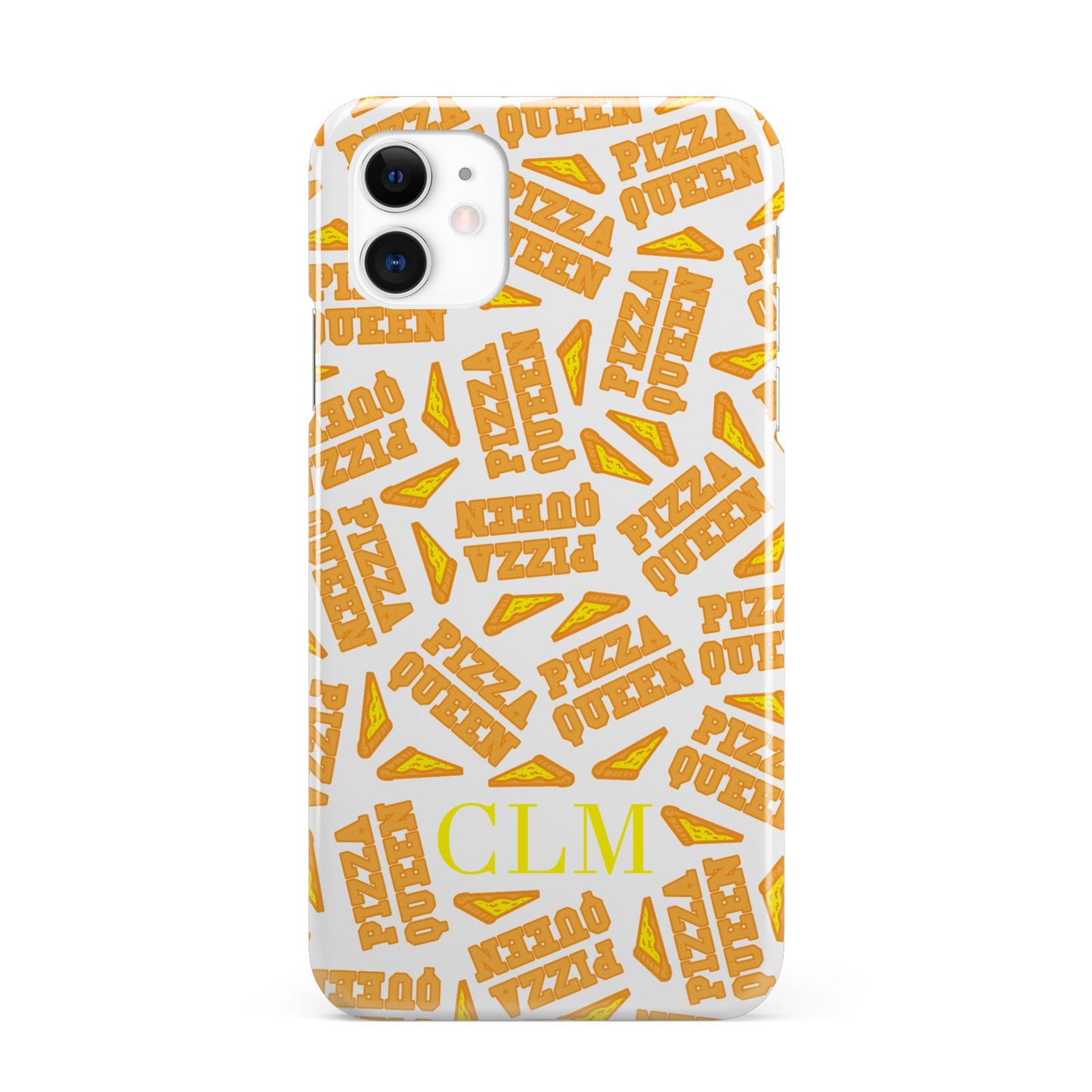 Personalised Pizza Queen Initials iPhone 11 3D Snap Case