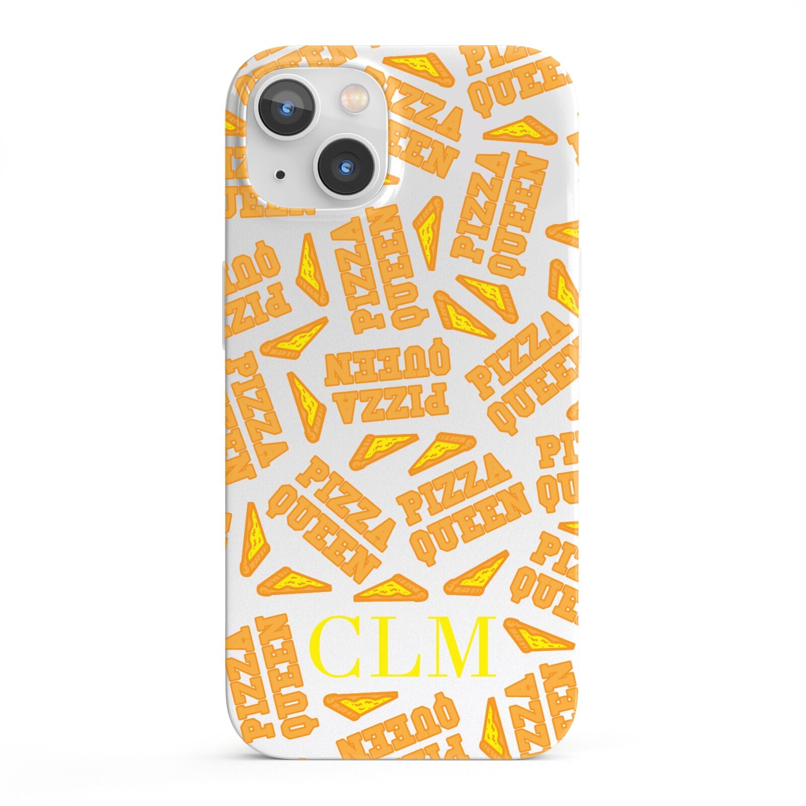 Personalised Pizza Queen Initials iPhone 13 Full Wrap 3D Snap Case