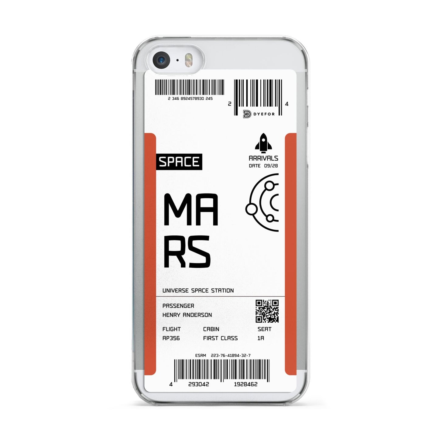 Personalised Planet Boarding Pass Apple iPhone 5 Case