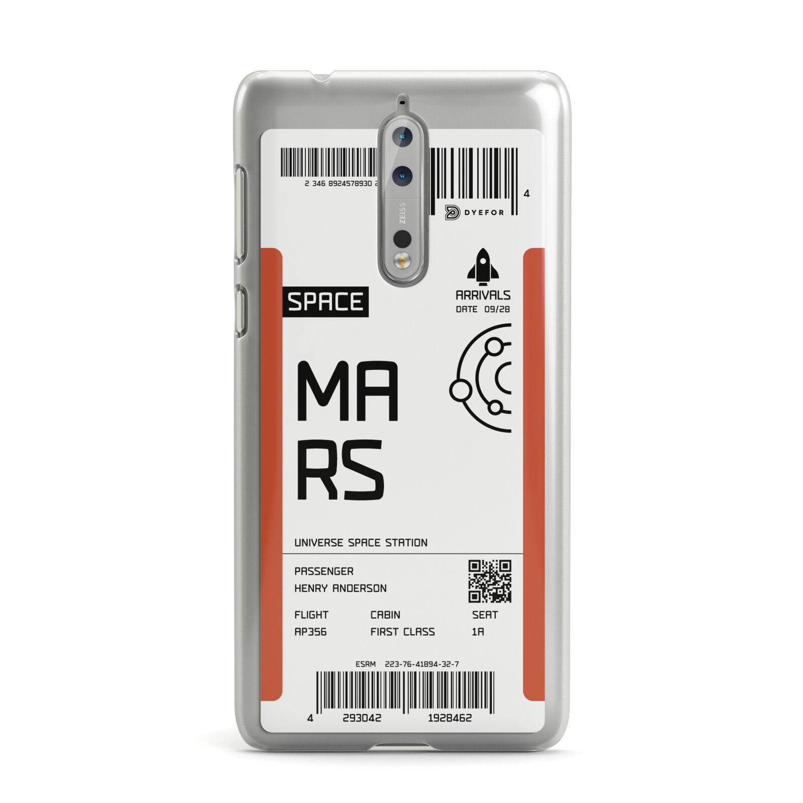 Personalised Planet Boarding Pass Nokia Case