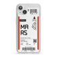 Personalised Planet Boarding Pass iPhone 13 Clear Bumper Case