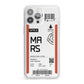 Personalised Planet Boarding Pass iPhone 13 Pro Max Clear Bumper Case
