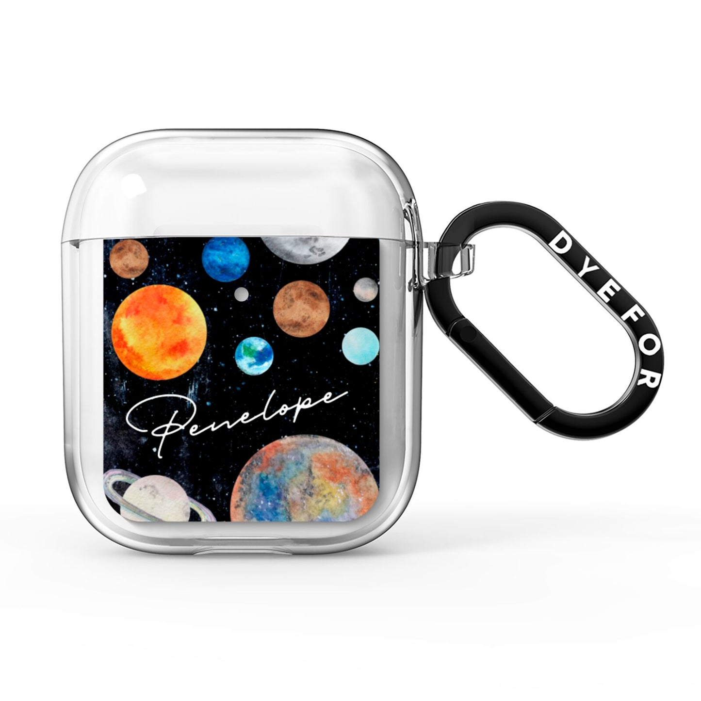 Personalised Planets AirPods Clear Case
