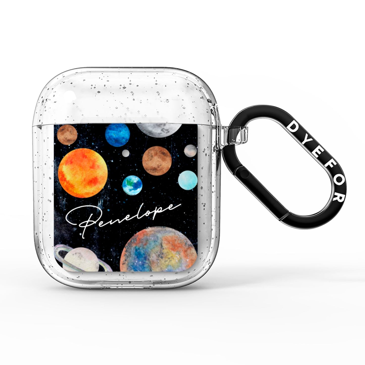 Personalised Planets AirPods Glitter Case