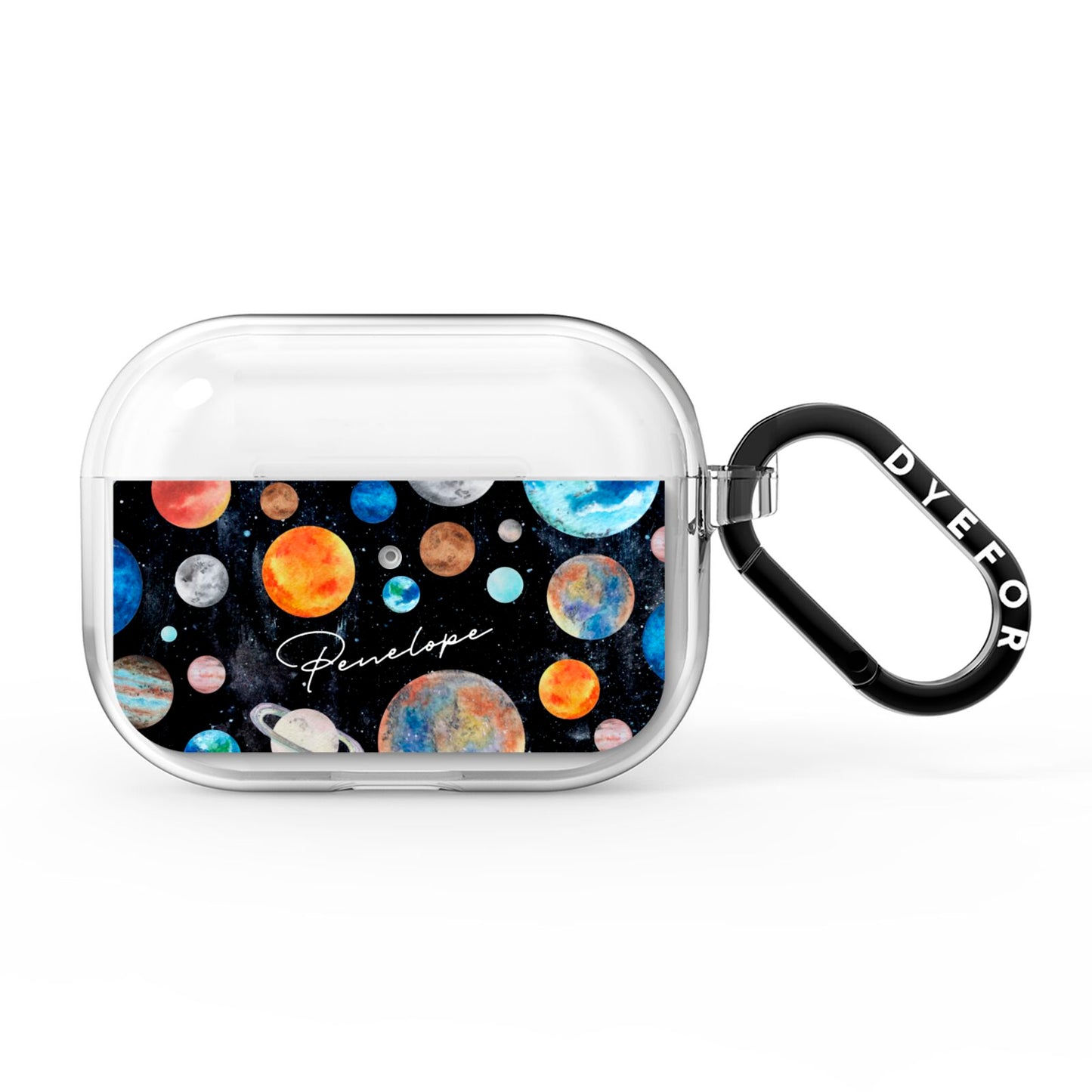 Personalised Planets AirPods Pro Clear Case