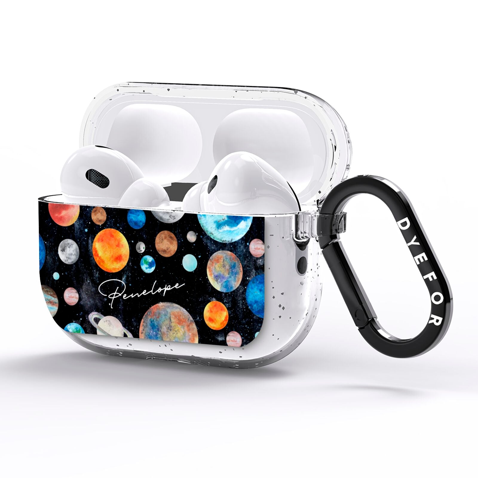 Personalised Planets AirPods Pro Glitter Case Side Image