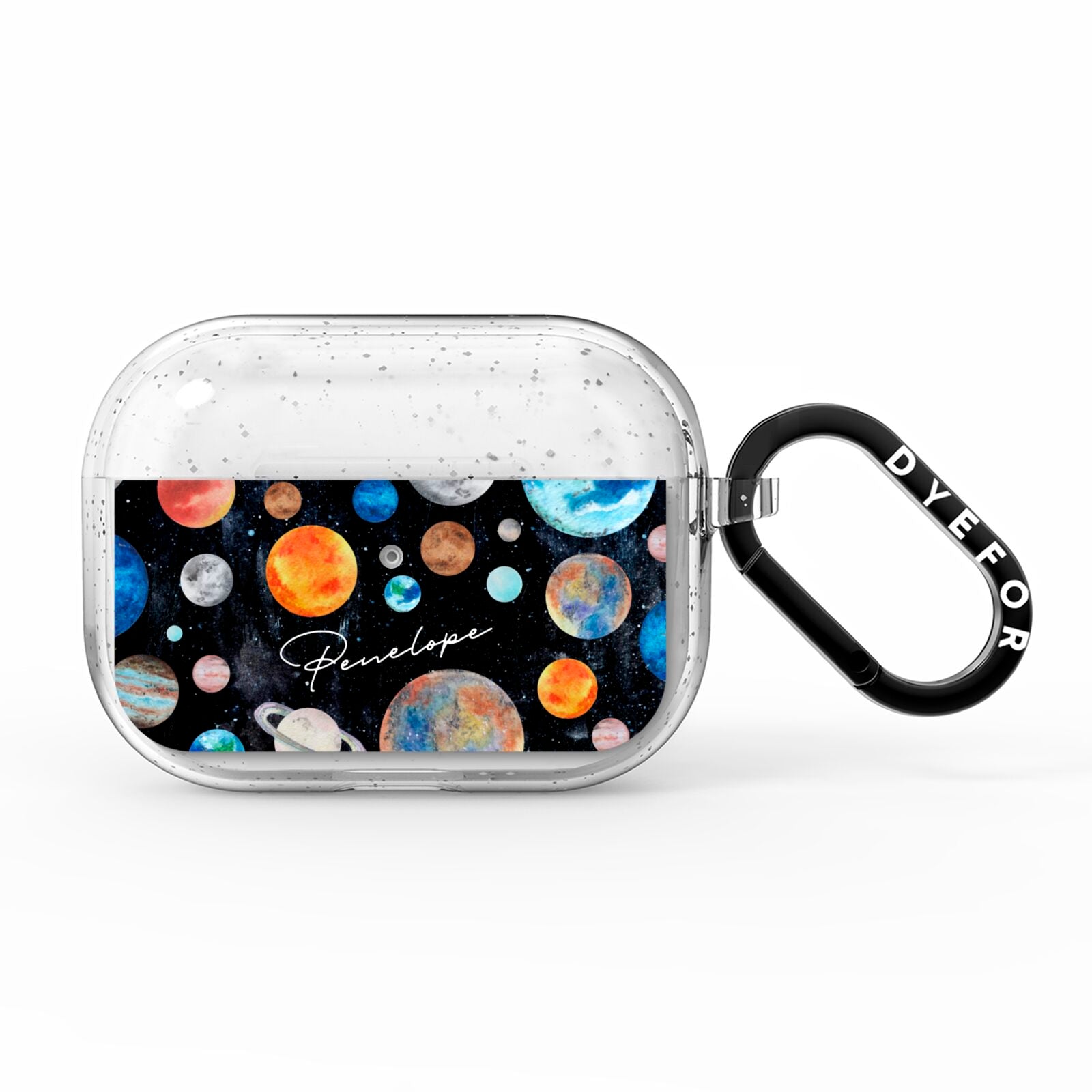 Personalised Planets AirPods Pro Glitter Case