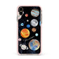 Personalised Planets Apple iPhone Xs Max Impact Case Pink Edge on Gold Phone