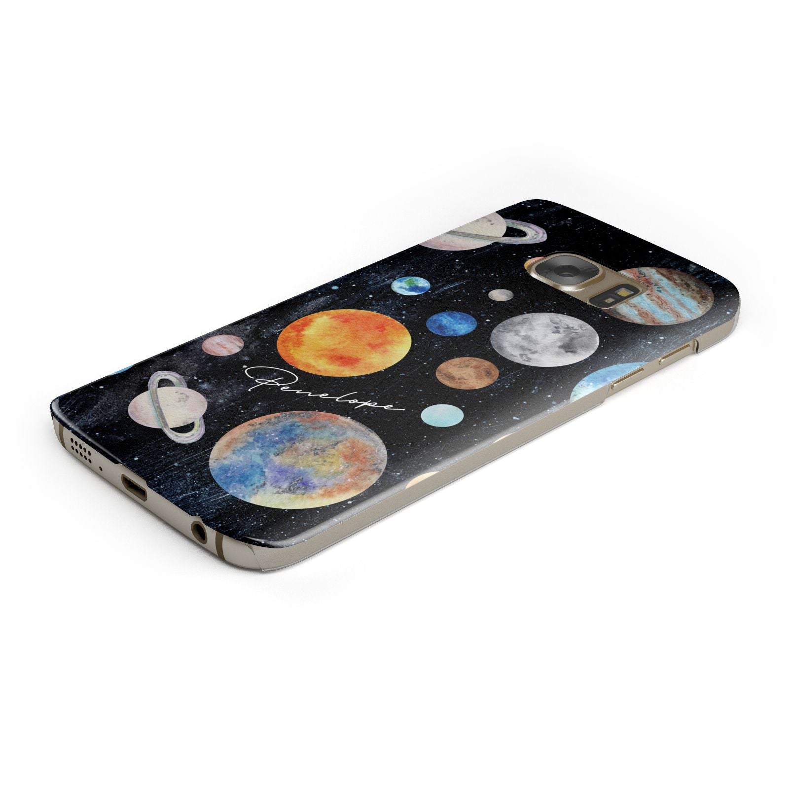 Personalised Planets Samsung Galaxy Case Bottom Cutout