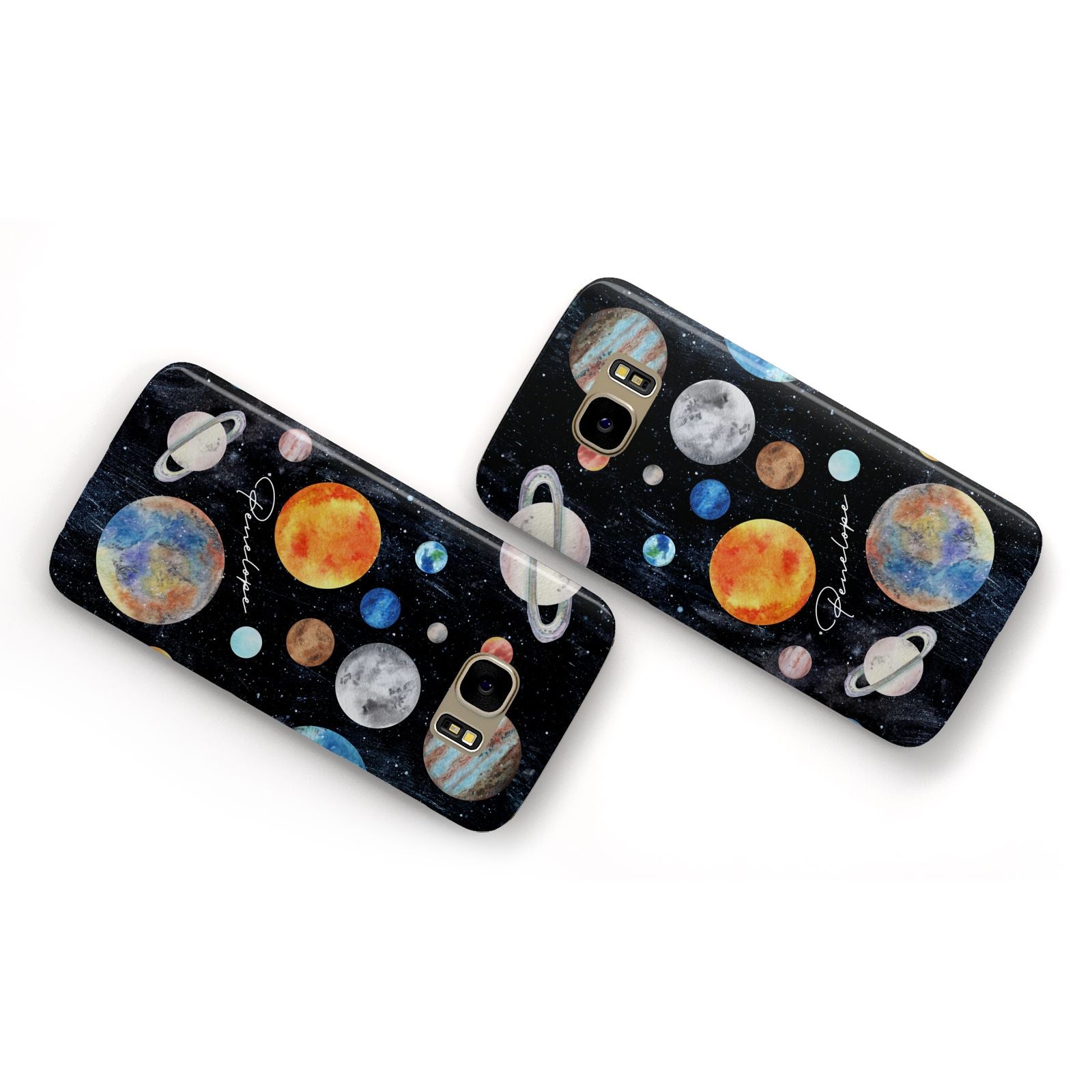 Personalised Planets Samsung Galaxy Case Flat Overview