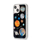 Personalised Planets iPhone 14 Glitter Tough Case Starlight Angled Image