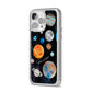 Personalised Planets iPhone 14 Pro Max Clear Tough Case Silver Angled Image