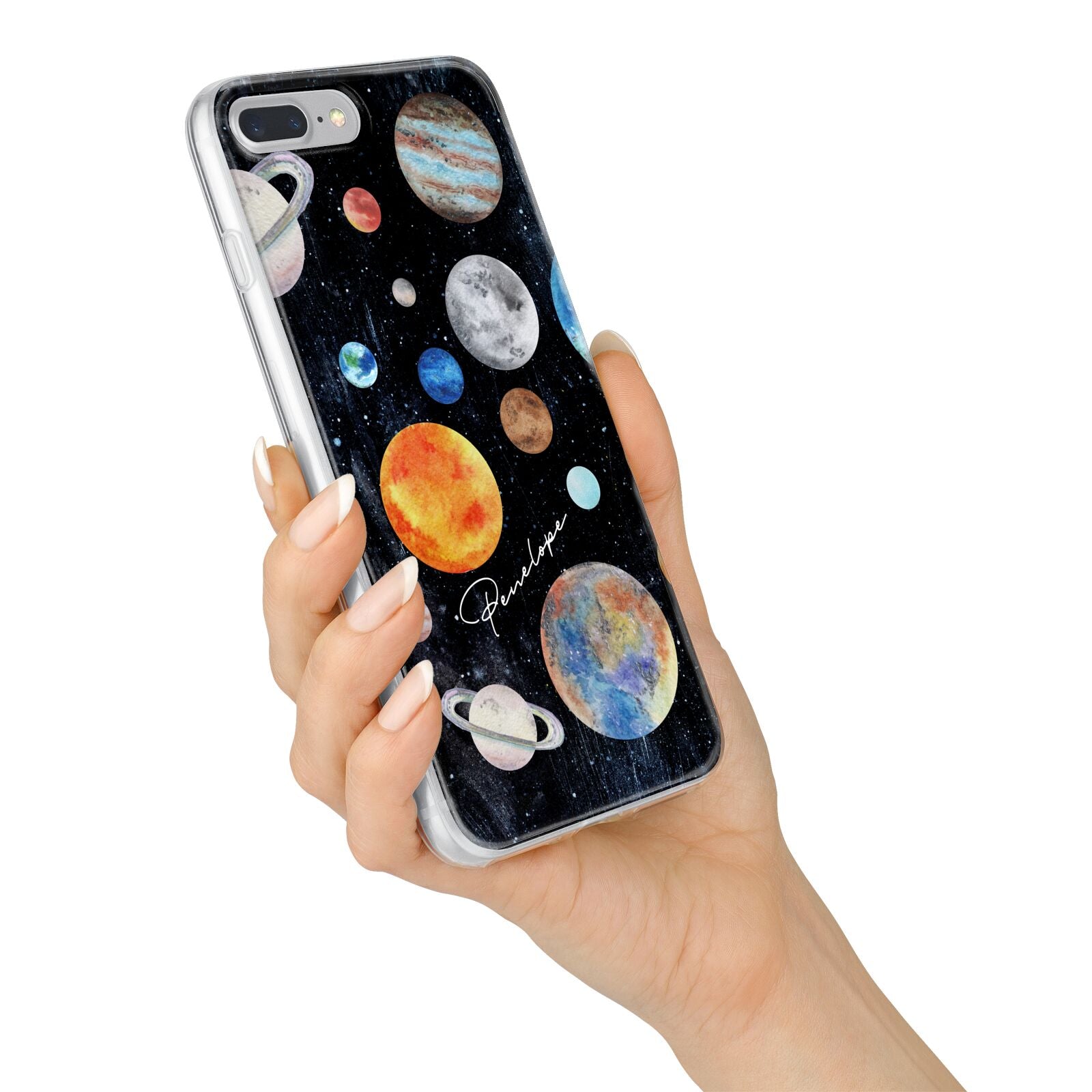 Personalised Planets iPhone 7 Plus Bumper Case on Silver iPhone Alternative Image