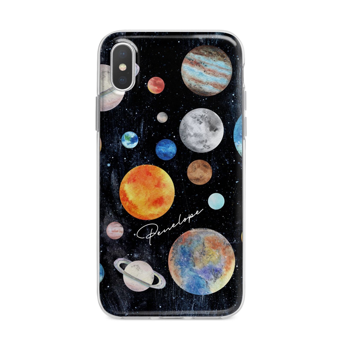 Personalised Planets iPhone X Bumper Case on Silver iPhone Alternative Image 1