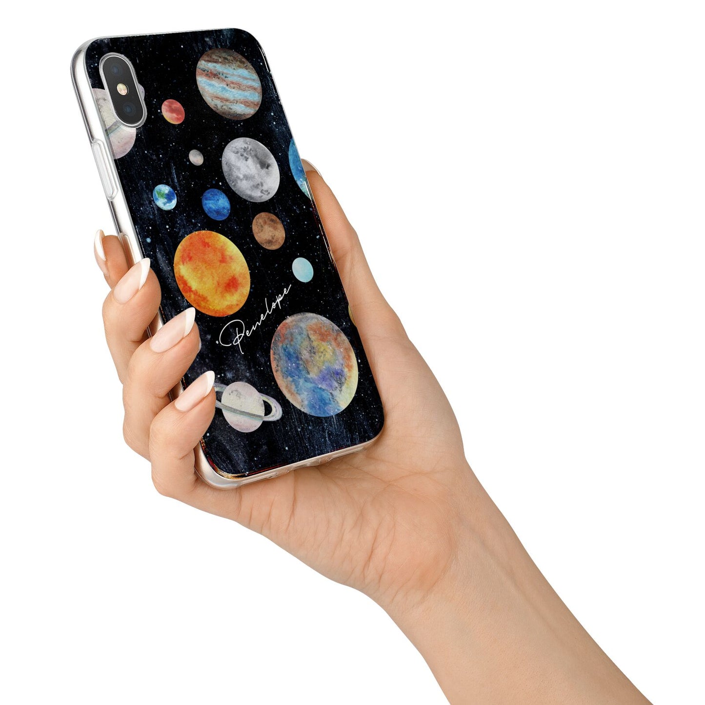 Personalised Planets iPhone X Bumper Case on Silver iPhone Alternative Image 2