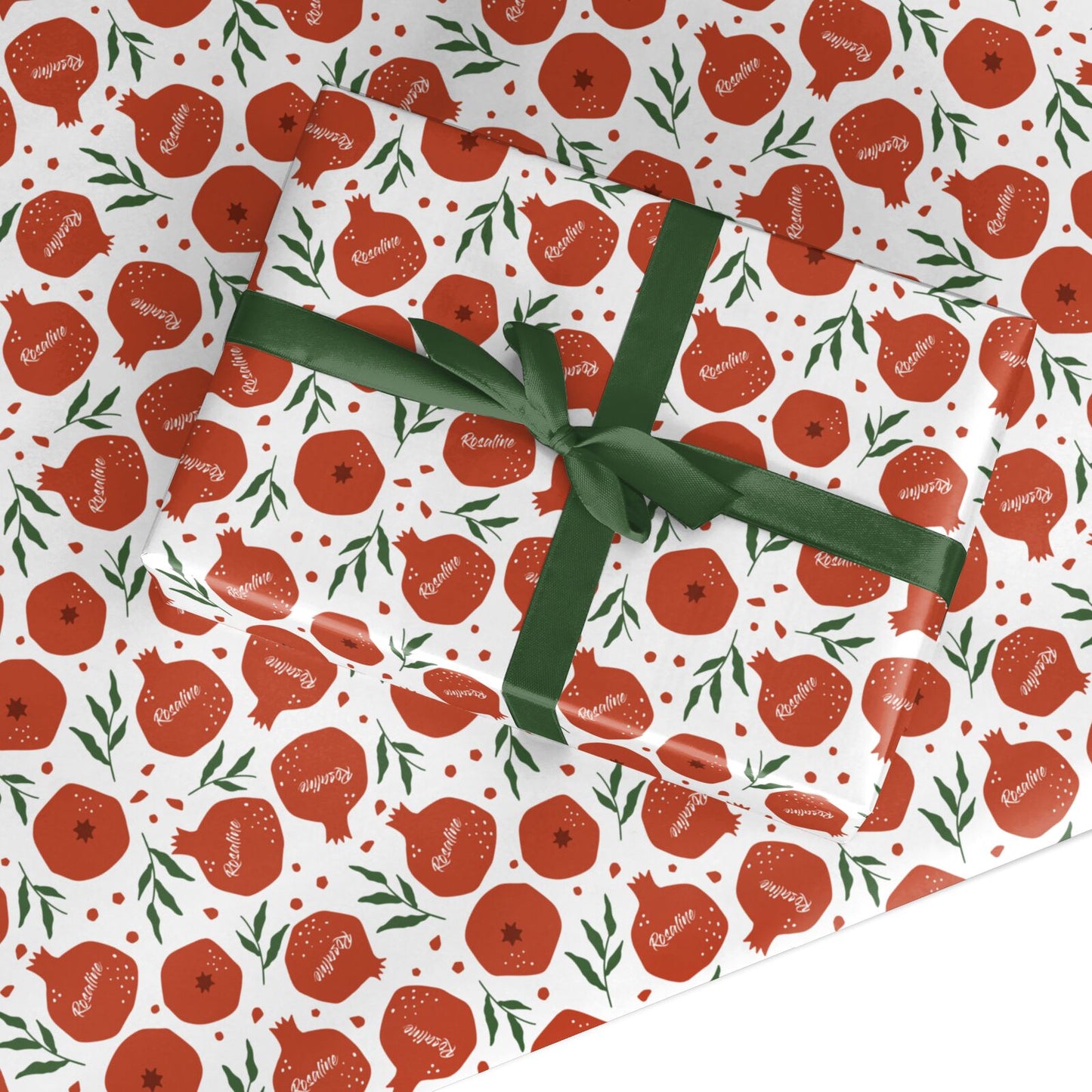 Personalised Pomegranates Custom Wrapping Paper