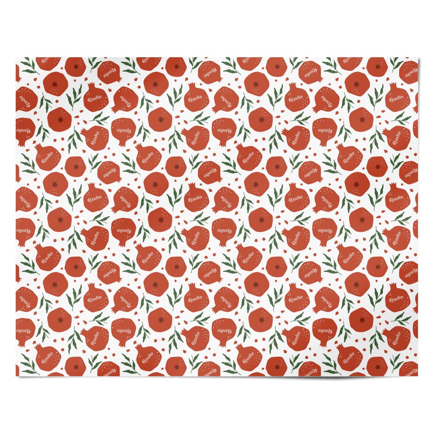 Personalised Pomegranates Personalised Wrapping Paper Alternative